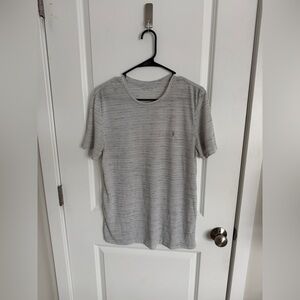 All Saints Men's Gray Striped T-Shirt
